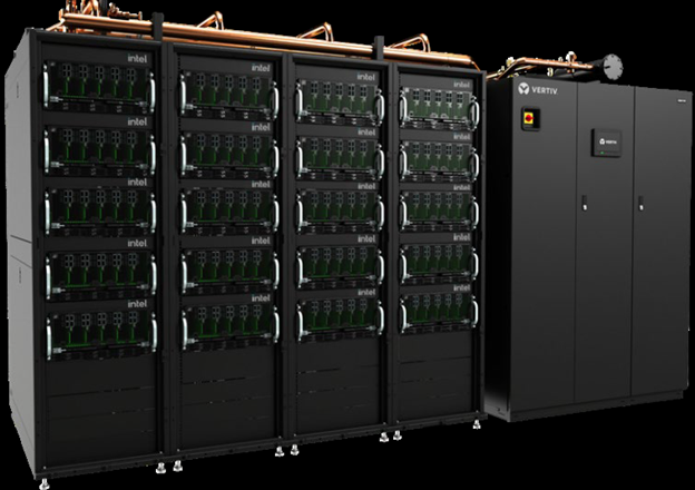 Vertiv&nbsp;R2L P2P direct-to-chip liquid cooling system