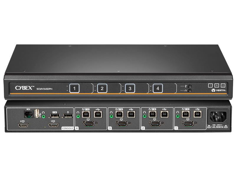 SCMV245DPH, Vertiv™ Cybex™ Secure MultiViewer KVM Switch 4 port Image
